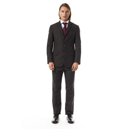 BYBLOS Brown Cotton Two-Piece Suit