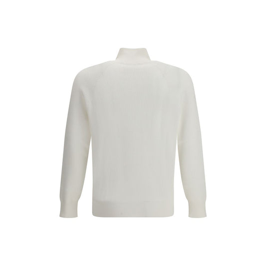 Brunello Cucinelli White Cotton Sweatshirt
